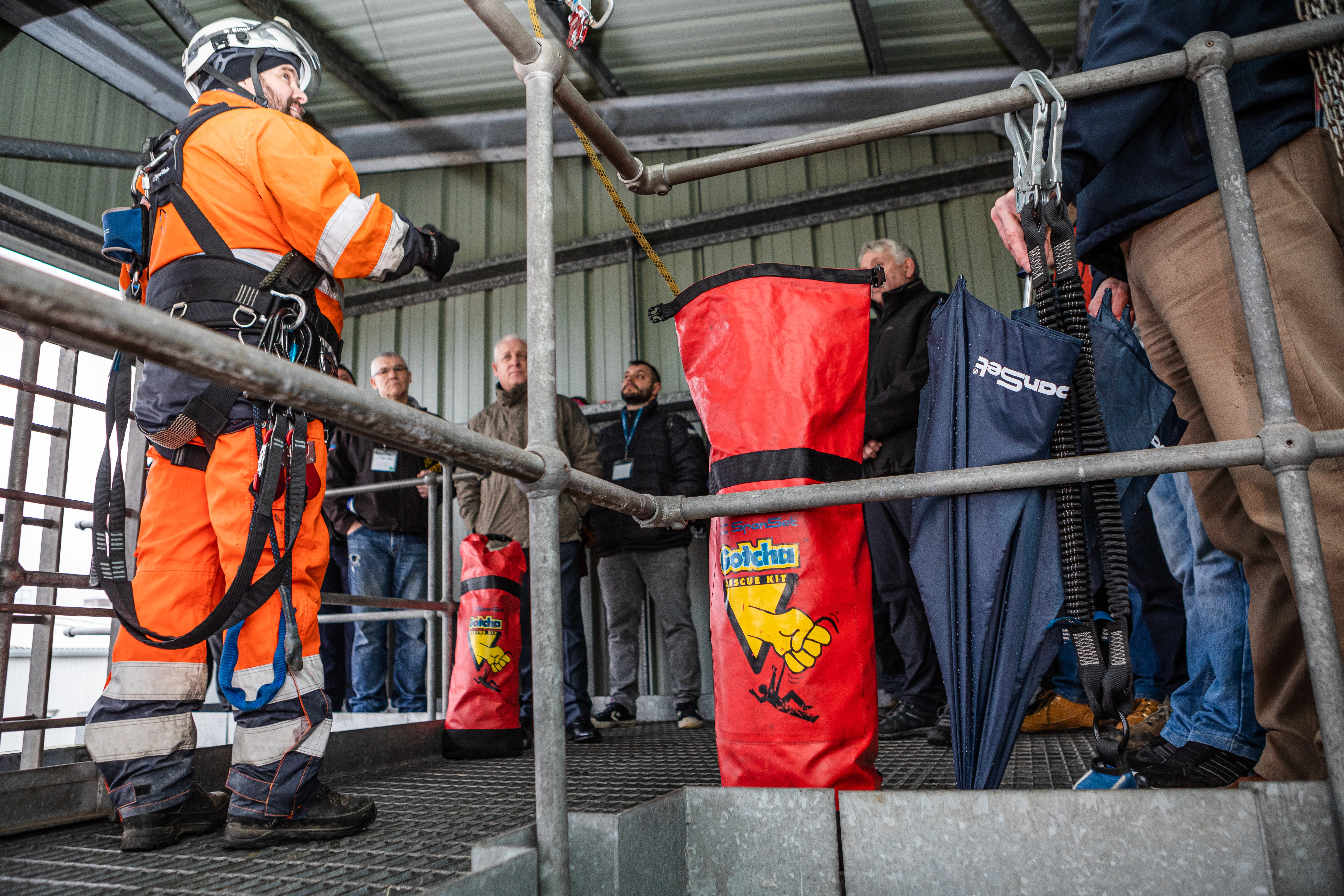 Close up of a Gotcha rescue kit on a HSS Training course